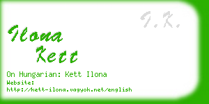 ilona kett business card